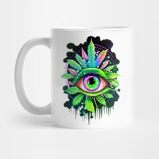 Trippy Marijuana Design Mug